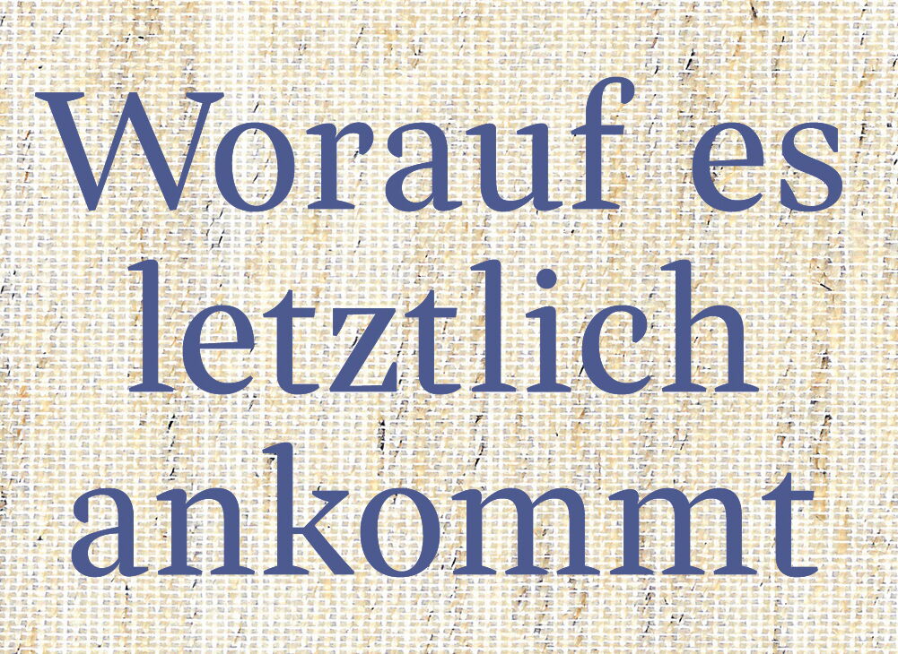 David Steindl-Rast Worauf es letztlich ankommt