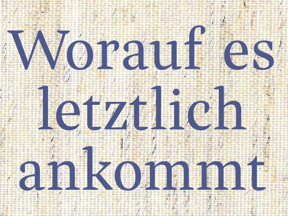 David Steindl-Rast Worauf es letztlich ankommt